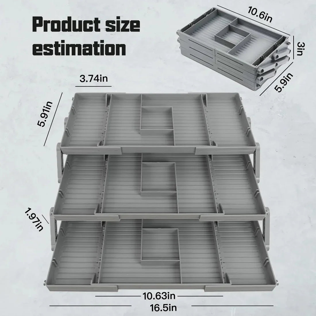 3 Tier Collapsible Jewellery Organizer