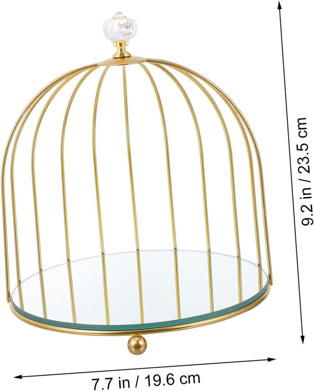 2-Tier Round Cage Vanity Storage