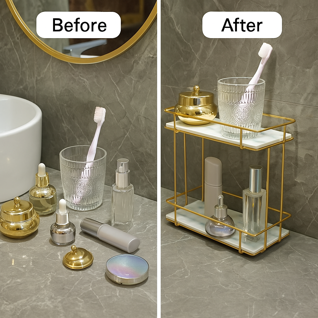2-Tier Stylish Vanity toiletry Storage