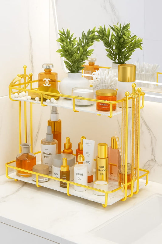 2-Tier Simple Rectangular Vanity Storage