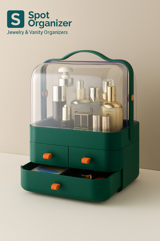 Multi-functional Acrylic Cosmetic Organizer With Multiple Drawers