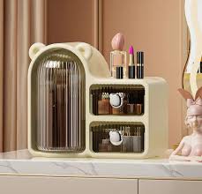 Bear Plastic Cosmetic Organizer with Drawers,